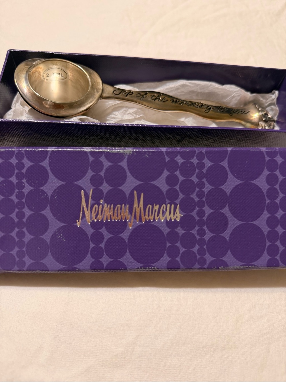Neiman Marcus Silver-tone Engraved Coffee Measuring Scoop